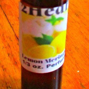 Handmade "Lemon Meringue" Rollerball Perfume by 2Hearts-1/3 oz. Bottle